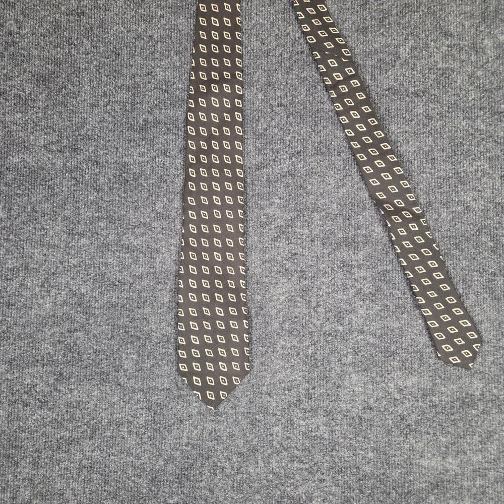 Ralph Lauren Purple Label Tie Mens Italy Handmade 100% Linen Geometric Diamond